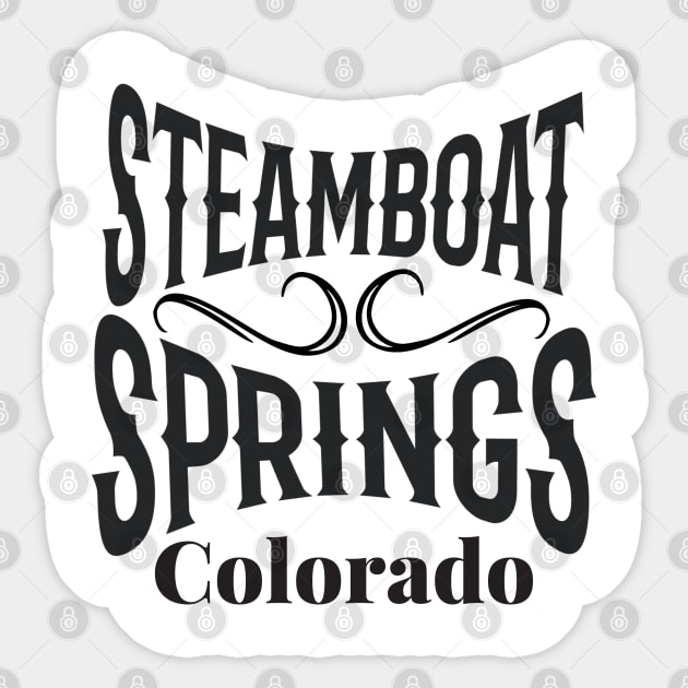 Steamboat Springs Resort Colorado U.S.A. Steamboat Springs makes skiers and snowboarders of all skill levels feel at home. Sticker by Papilio Art